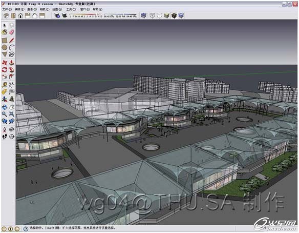 不用PS的SketchUp夜景效果