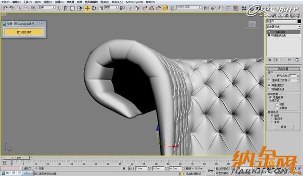 3dsmax歐式沙發(fā)建模教程 飛特網 3dsmax建模教程