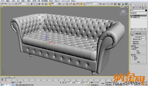 3dsmax歐式沙發(fā)建模教程 飛特網 3dsmax建模教程