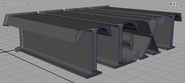 制作立體字maya建模教程