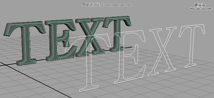 制作立體字maya建模教程