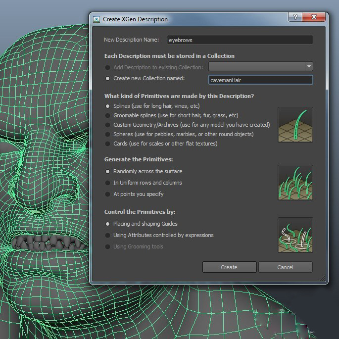maya的xGen制作毛發(fā)  納金網(wǎng)